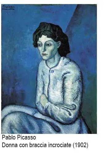 La depressione Pablo Picasso - Donna con braccia incrociate